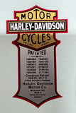 Harley Davidson Patent Decals 1914-1963