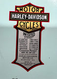 Harley Davidson Patent Decals 1914-1963