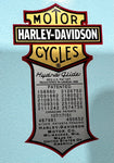 Harley Davidson Patent Decals 1914-1963