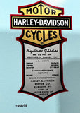 Harley Davidson Patent Decals 1914-1963