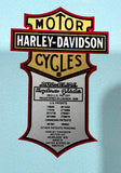 Harley Davidson Patent Decals 1914-1963